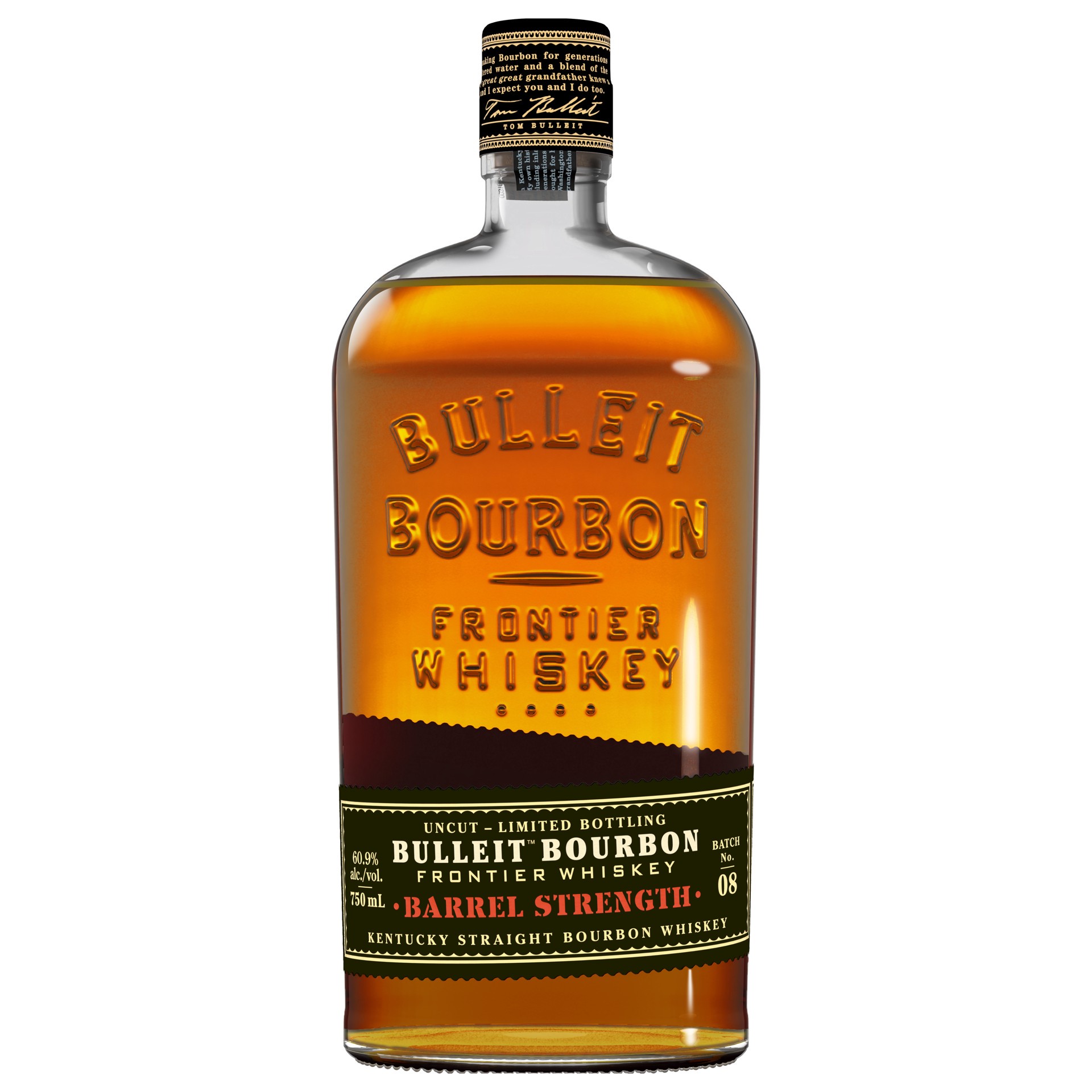 slide 1 of 1, Bulleit Bourbon Barrel Strength Kentucky Straight Bourbon Whiskey, 750 mL, 750 ml