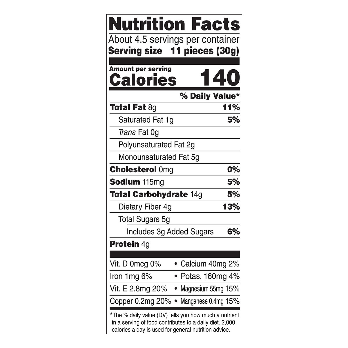 slide 9 of 10, Planters NUT-rition Digestive Health Power Squares Nut Clusters with Raisins, Pumpkin Seeds, Quinoa, Cashews & Almonds, 5 oz Bag, 5 oz