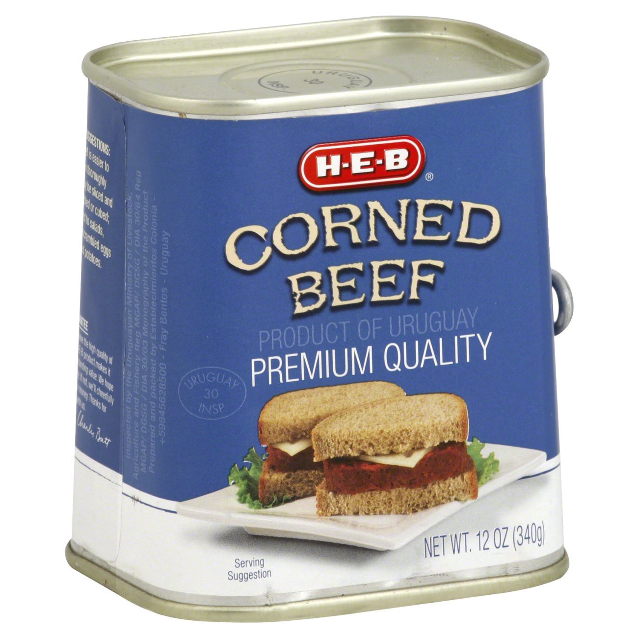 slide 1 of 1, H-E-B Premium Quality Corned Beef, 12 oz