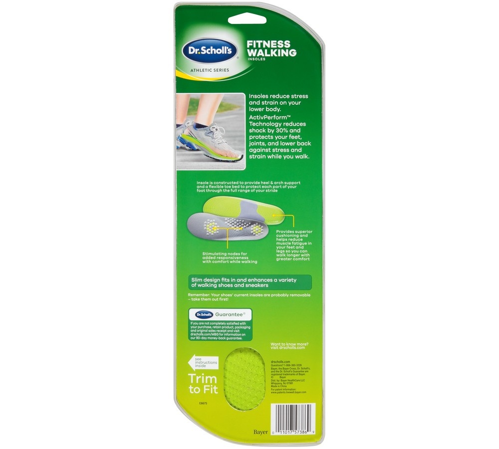 slide 3 of 3, Dr. Scholl's Athletic Series Fitness Walking Men Size 8-14, 1 ct