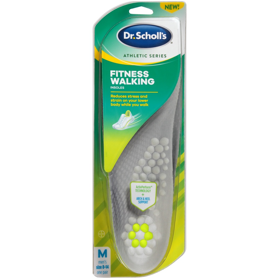 slide 1 of 3, Dr. Scholl's Athletic Series Fitness Walking Men Size 8-14, 1 ct