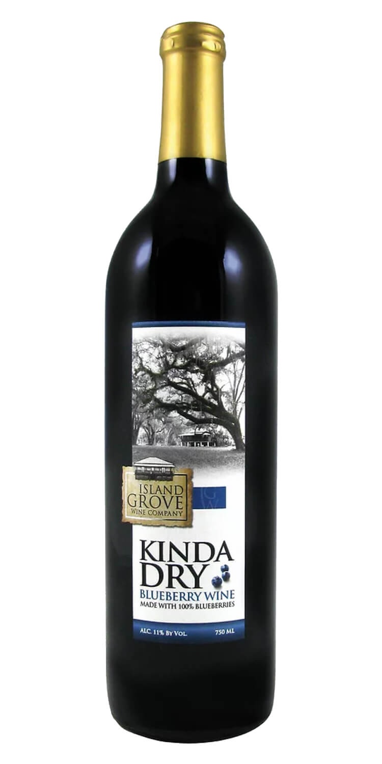 slide 1 of 1, Island Grove Wine Company Island Grove Kinda Dry Blueberry, 750 ml