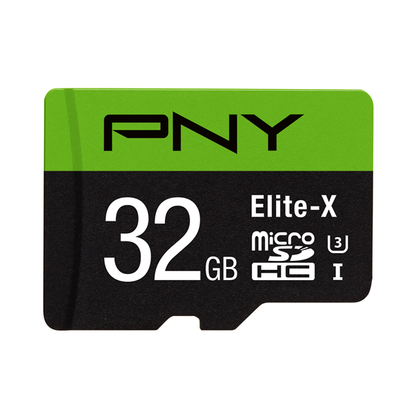 slide 1 of 1, PNY Elite-X Microsdhc Class 10 Memory Card With Adapter, 32 GB
