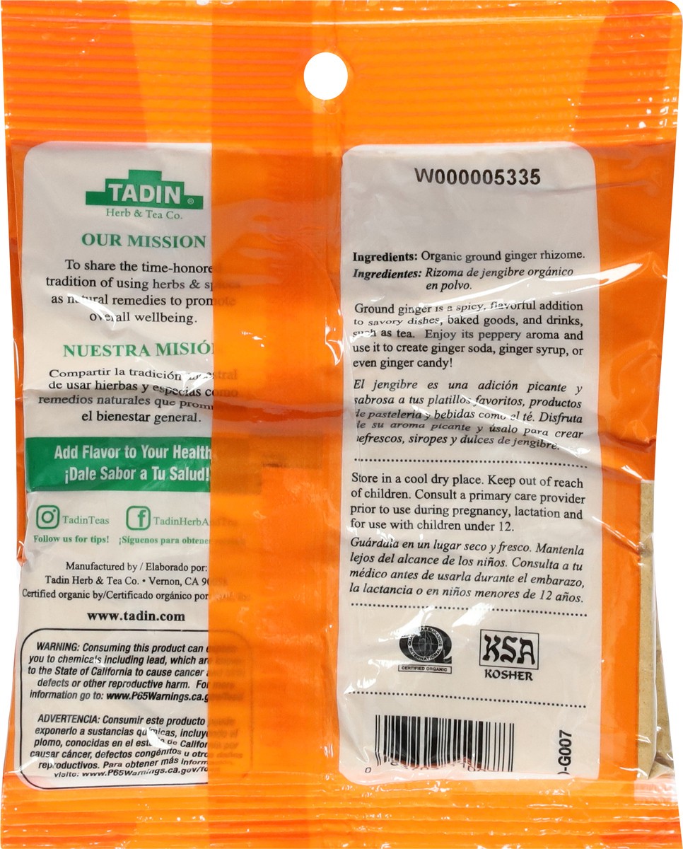 slide 12 of 12, Tadin Organic Ginger 1 oz, 1 oz