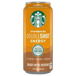 Starbucks Energy Coffee Beverage, Caramel, Support Focus - 15 fl oz
