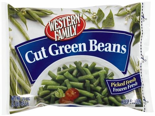 slide 1 of 1, Western Family Cut Green Beans, 16 oz