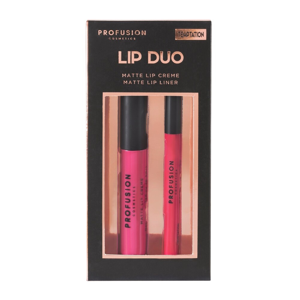 slide 1 of 1, Profusion Cosmetics Temptation Lip Duo Matte Lip Creme And Lip Liner, 1 ct