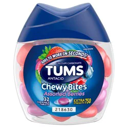 TUMS Chewy Bites Chewable Antacid Tablets for Heartburn Relief