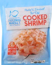 Harris Teeter Fisherman's Market Medium Peeled & Deveined Tail Off Cooked Shrimp 12 oz