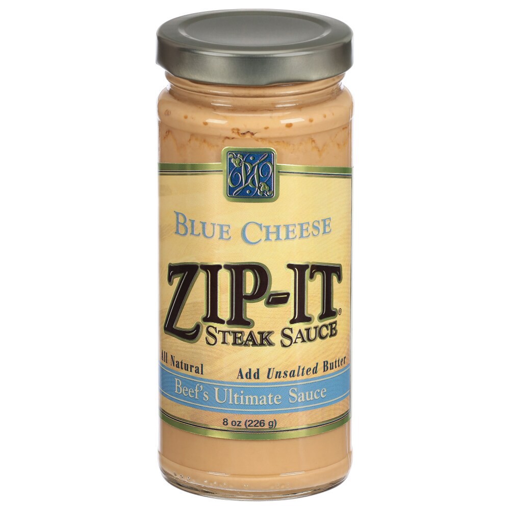 slide 1 of 2, Zip-It Blue Cheese Steak Sauce 8 oz, 8 oz