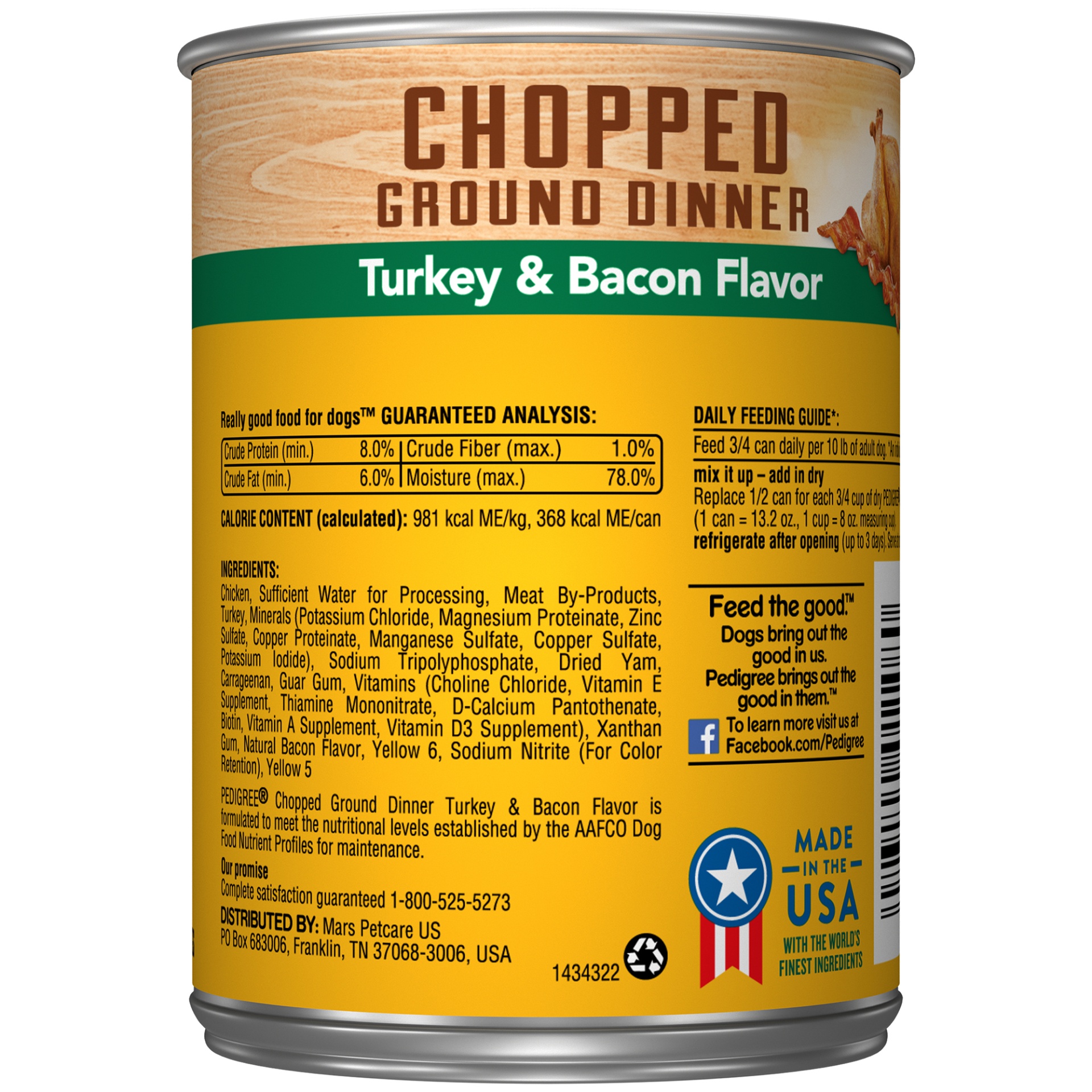 PEDIGREE Chopped Ground Dinner Adult Canned Soft Wet Meaty Dog Food