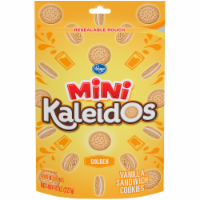 slide 1 of 1, Kroger Mini Kaleidos Golden Vanilla Sandwich Cookies, 8 oz