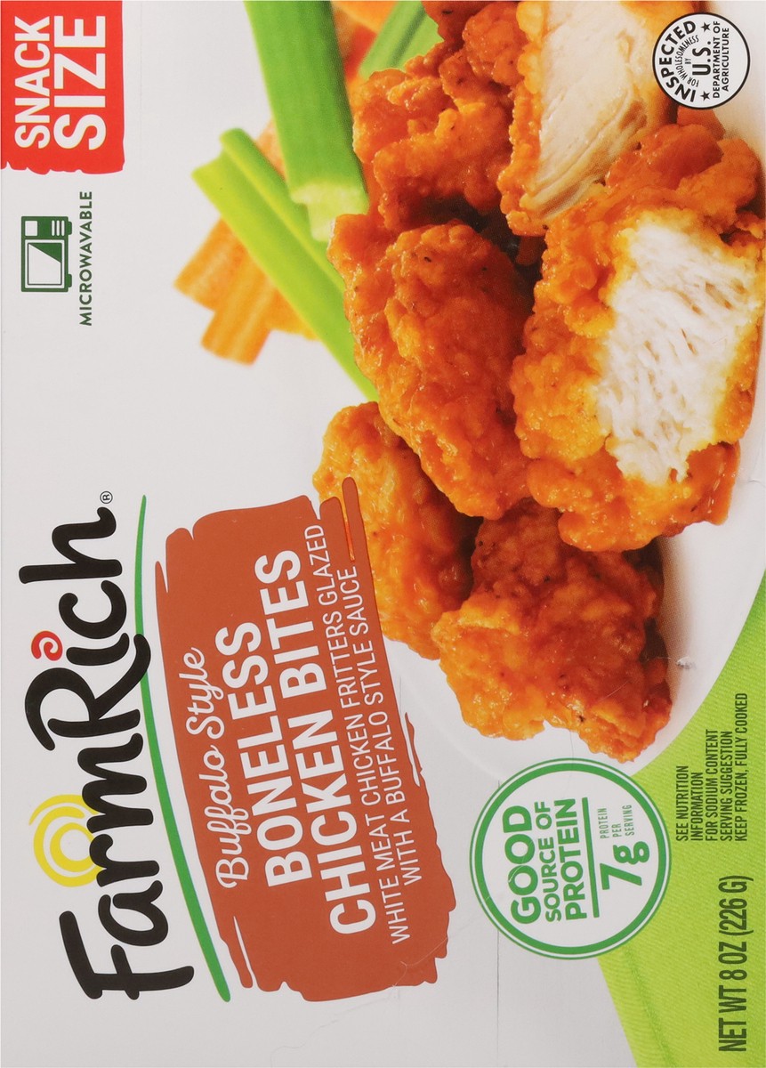slide 12 of 17, Farm Rich Boneless Buffalo Chicken Bites, 8 oz