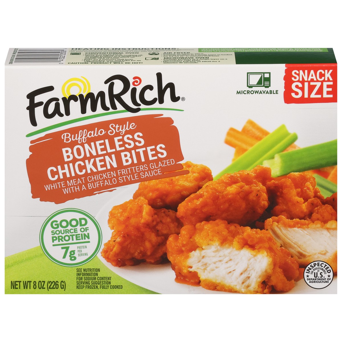 slide 7 of 17, Farm Rich Boneless Buffalo Chicken Bites, 8 oz