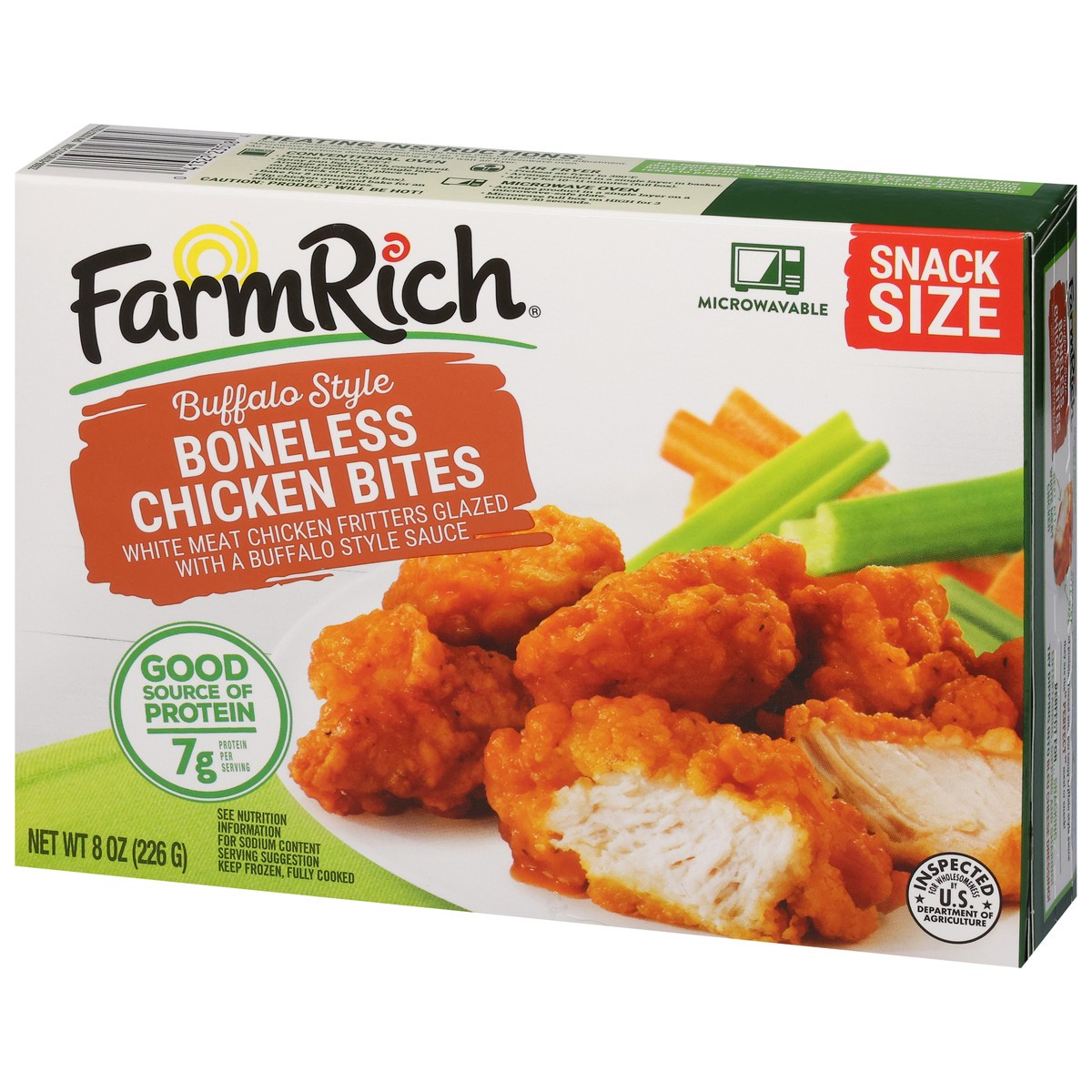 slide 13 of 17, Farm Rich Boneless Buffalo Chicken Bites, 8 oz