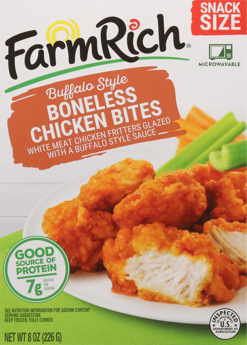 slide 3 of 17, Farm Rich Boneless Buffalo Chicken Bites, 8 oz