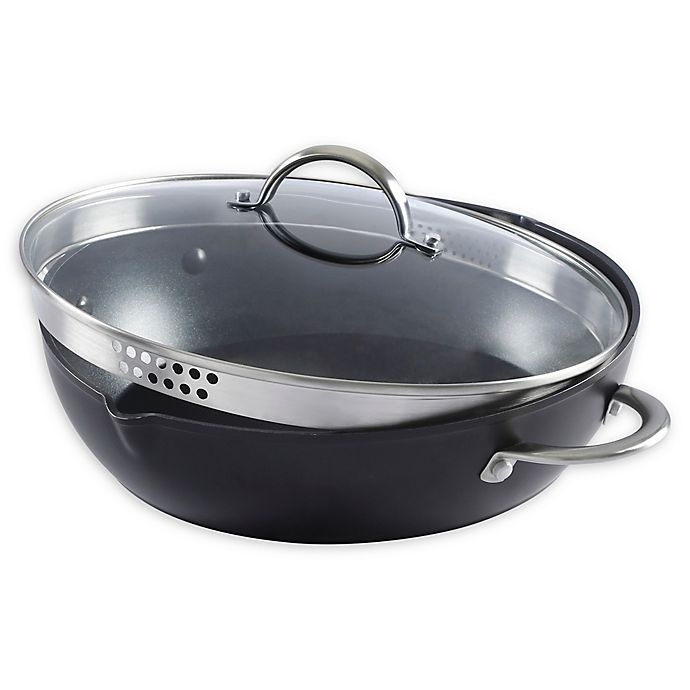 slide 1 of 1, Prime Gourmet Nonstick Forged Aluminum Covered Everyday Pan, 13 in