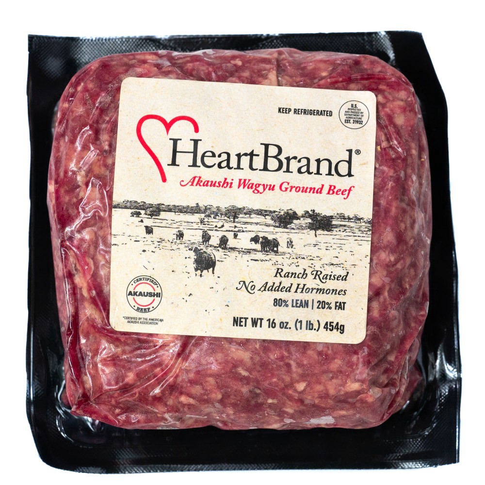 slide 2 of 2, Heartbrand 80/20 Akaushi Wagyu Ground Beef, 1 lb