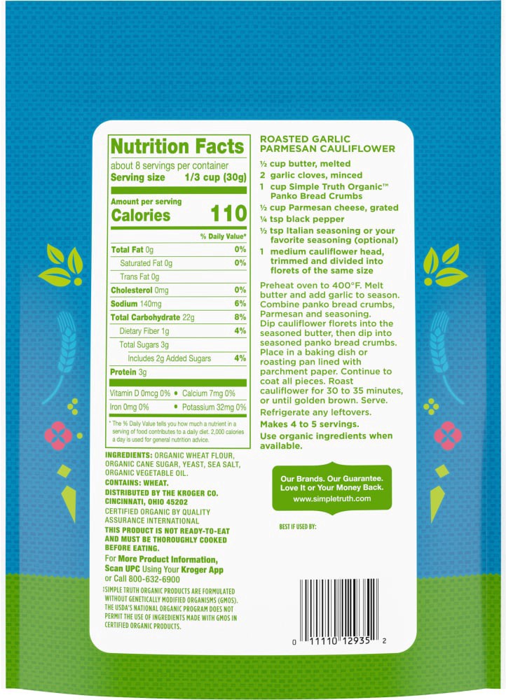 slide 2 of 2, Simple Truth Organic Panko, 8 oz