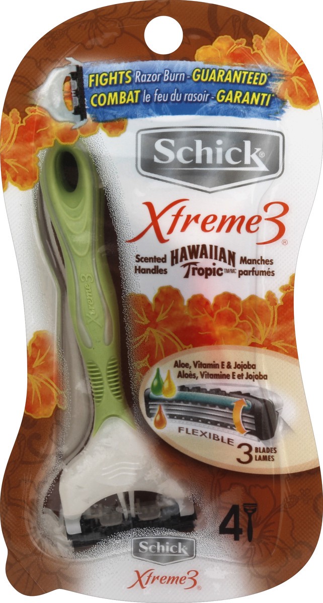 slide 5 of 6, Schick Xtreme3 Comfort Plus Xtra-Sensitive Razors, 4 ct