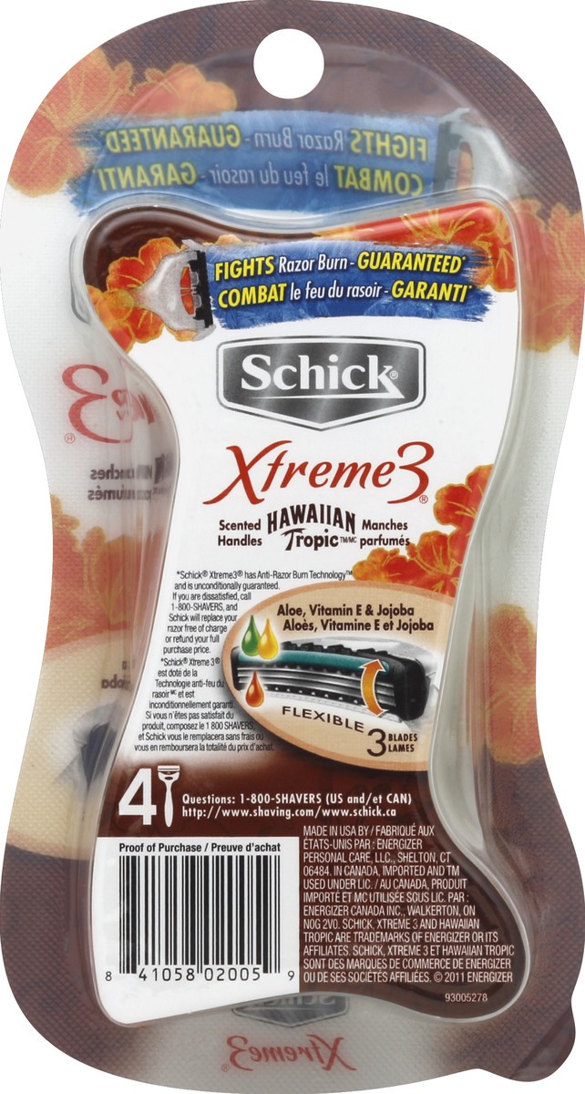 slide 6 of 6, Schick Xtreme3 Comfort Plus Xtra-Sensitive Razors, 4 ct