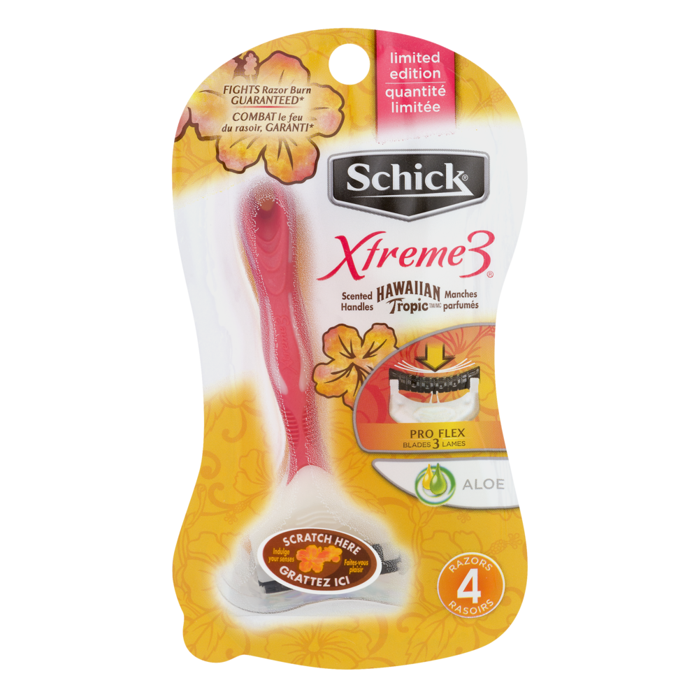 slide 1 of 6, Schick Xtreme3 Comfort Plus Xtra-Sensitive Razors, 4 ct