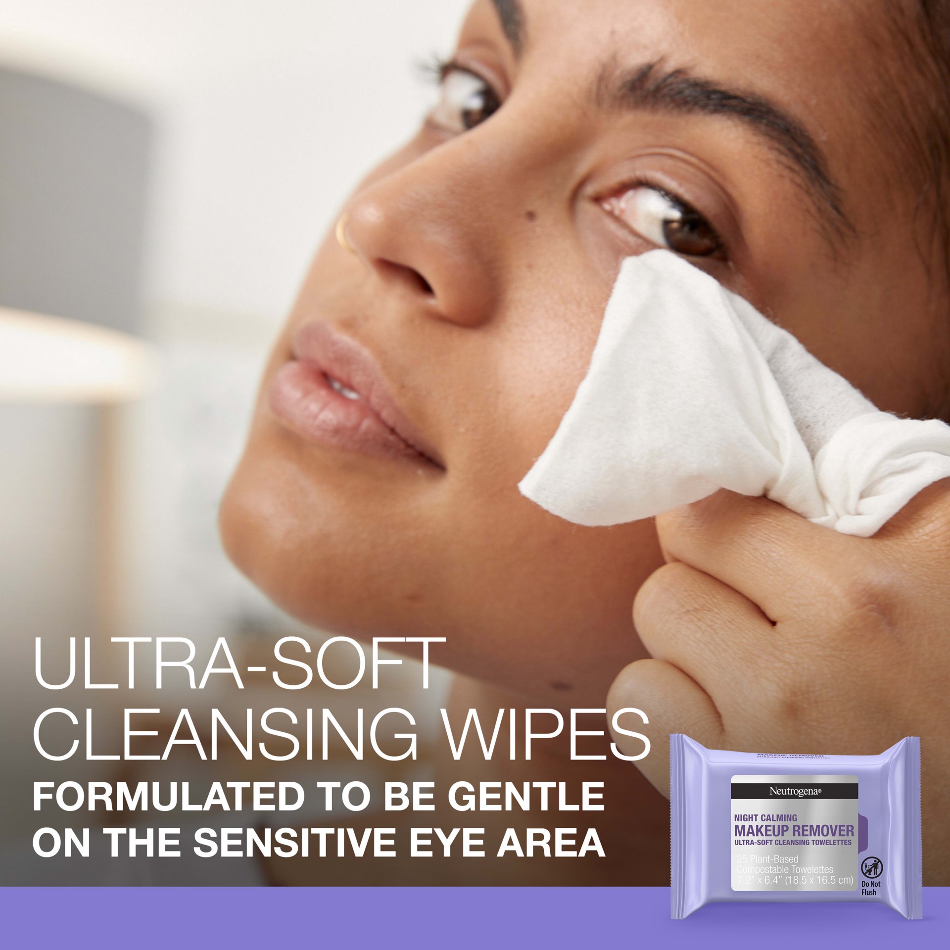 slide 5 of 9, Neutrogena Facial Cleansing Makeup Remover Night Calming Cleansing Wipes - 25ct, 25 ct