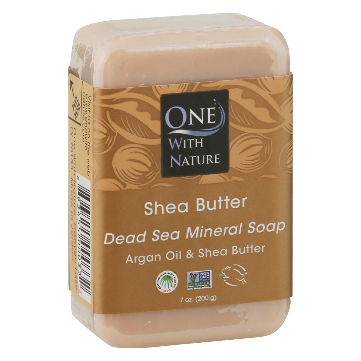 slide 2 of 9, One With Nature Dead Sea Mineral Shea Butter Soap 7 oz, 7 oz