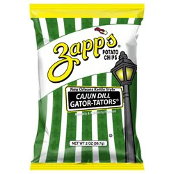 Zapp's Cajun Dill Gator-Tators New Orleans Kettle Style Potato Chips, 2 oz