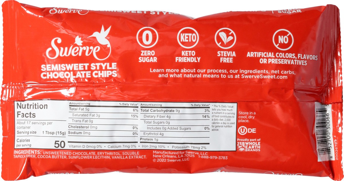 slide 5 of 9, Swerve Semi Sweet Chocolate Chips, 9 oz