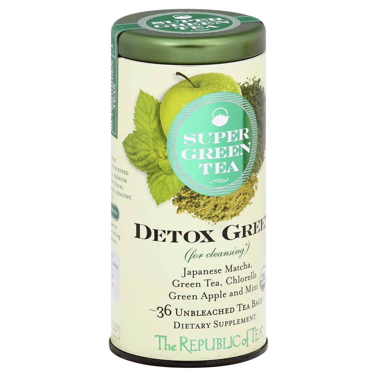 slide 2 of 9, The Republic of Tea Republic Spirit Blends Organic Detox Green, 36 ct