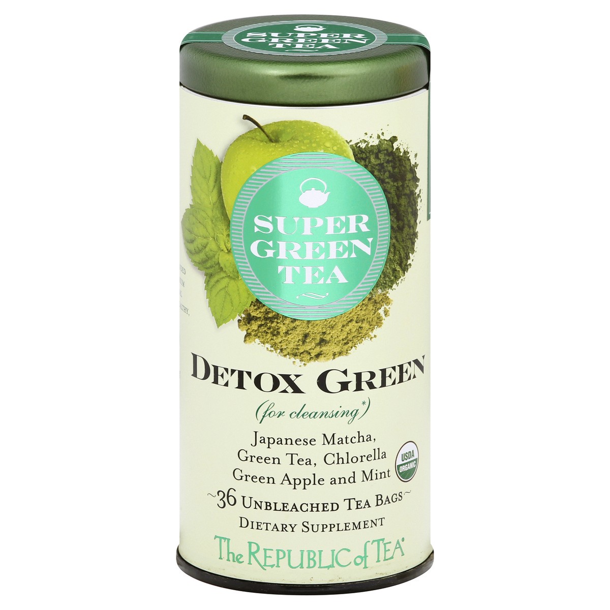 slide 1 of 9, The Republic of Tea Republic Spirit Blends Organic Detox Green, 36 ct