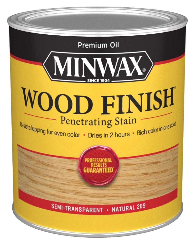 slide 1 of 1, Minwax Wood Finish Natural Stain, 1 qt