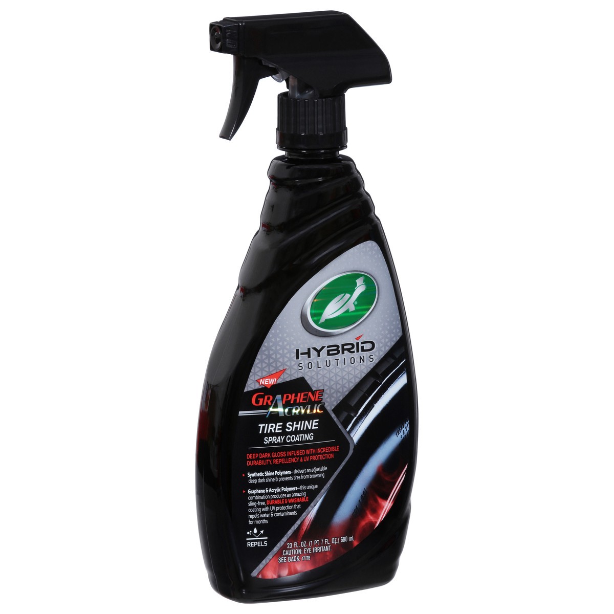 slide 13 of 13, Turtle Wax Hybrid Solutions Graphene Acrylic Tire Shine Spray, 23 fl oz