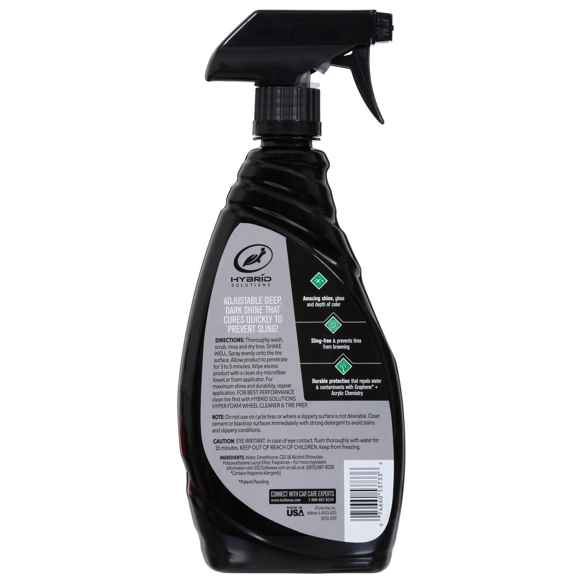 slide 6 of 13, Turtle Wax Hybrid Solutions Graphene Acrylic Tire Shine Spray, 23 fl oz