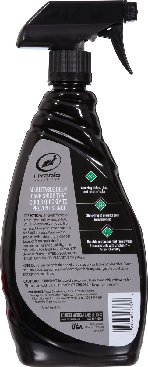 slide 10 of 13, Turtle Wax Hybrid Solutions Graphene Acrylic Tire Shine Spray, 23 fl oz