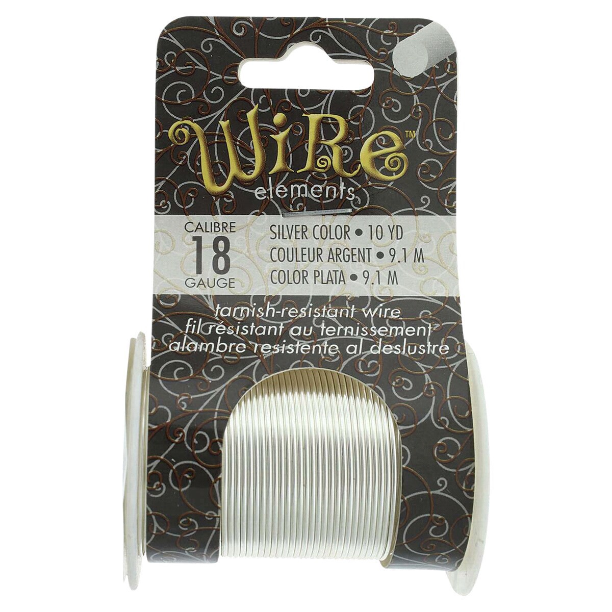 slide 1 of 1, BeadSmith Wire Elements 18 gauge Tarnish-resistant Wire, Silver, 1 ct