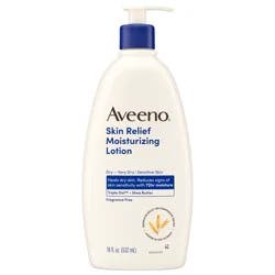 Aveeno Skin Relief Moisturizing Lotion for Very Dry Skin with Soothing Triple Oat & Shea Butter Formula, Dimethicone Skin Protectant Helps Heal Itchy, Dry Skin, Fragrance-Free, 18 fl. oz