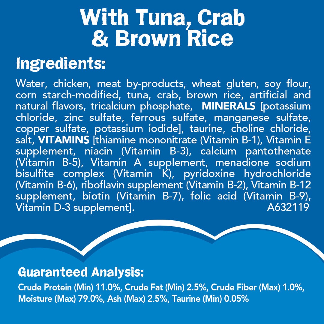 slide 6 of 8, Friskies Purina Friskies Natural Wet Cat Food, Ocean Favorites Meaty Bits With Tuna, Crab & Brown Rice, 5.5 oz