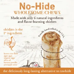 Earth Animal No-Hide Cage-Free Chicken Stix Natural Rawhide Alternative Dog & Cat Chews, 10 Pack