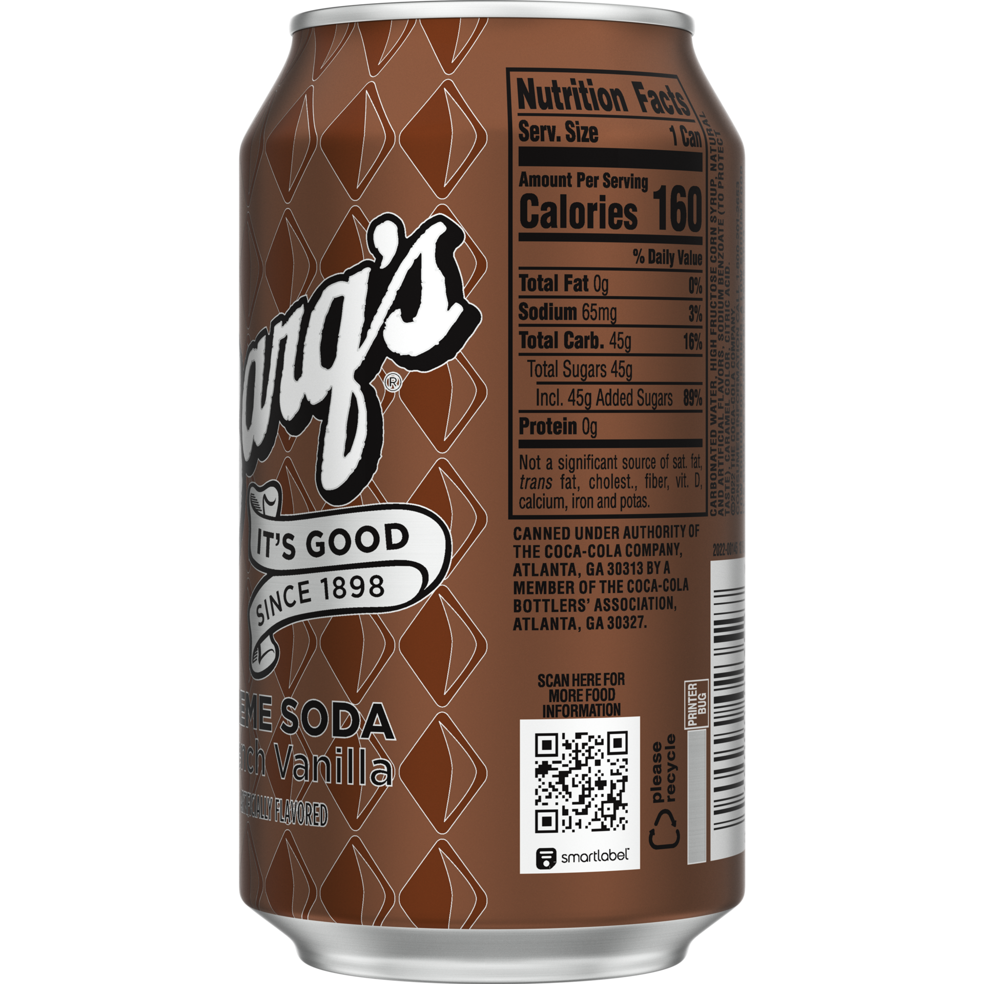 slide 5 of 5, Barq's French Vanilla Creme Soda 12 oz, 12 oz