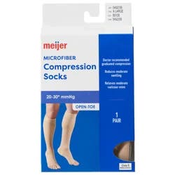 Meijer Microfiber Compression Socks, Beige, Xl, 1 Pr