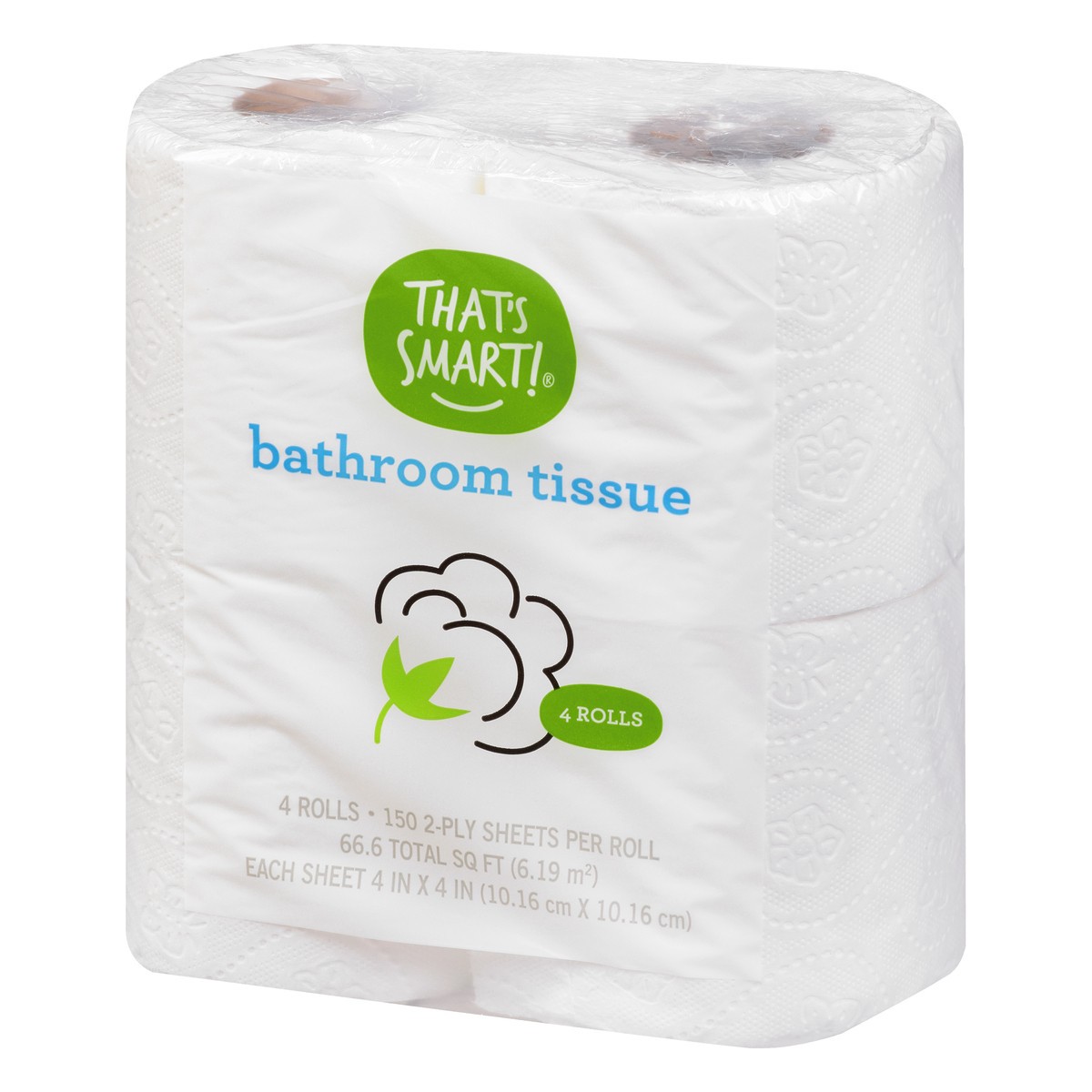 slide 3 of 8, That's Smart! 2-Ply Bathroom Tissue 4 ea, 4 ct