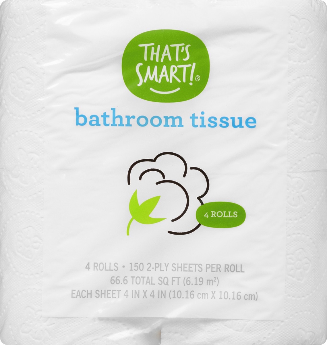 slide 7 of 8, That's Smart! 2-Ply Bathroom Tissue 4 ea, 4 ct