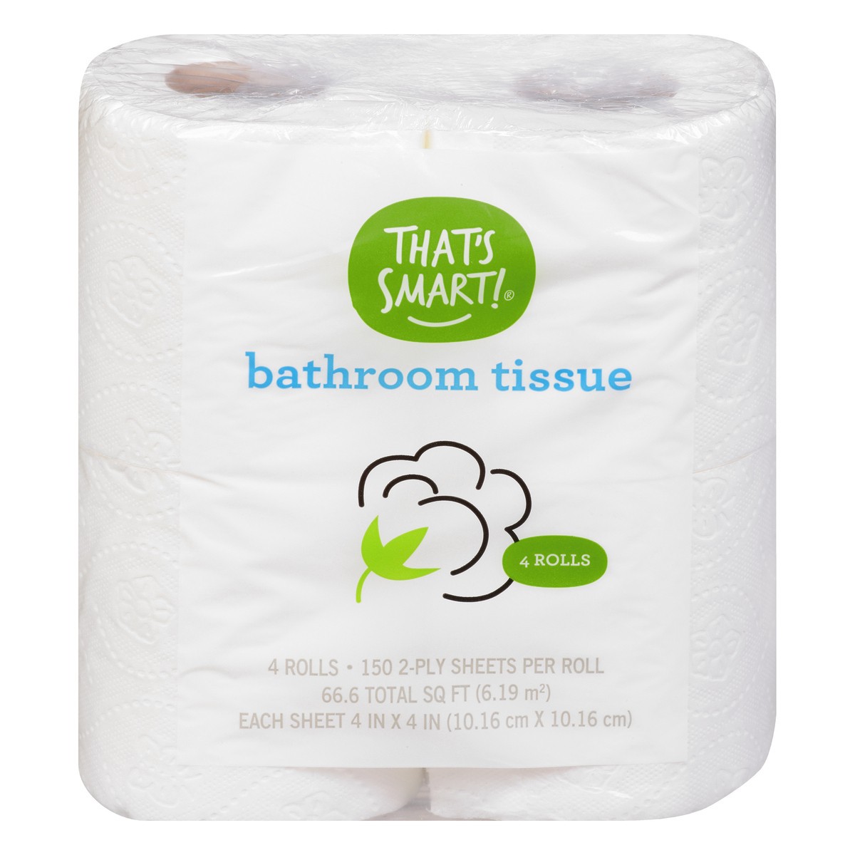 slide 1 of 8, That's Smart! 2-Ply Bathroom Tissue 4 ea, 4 ct