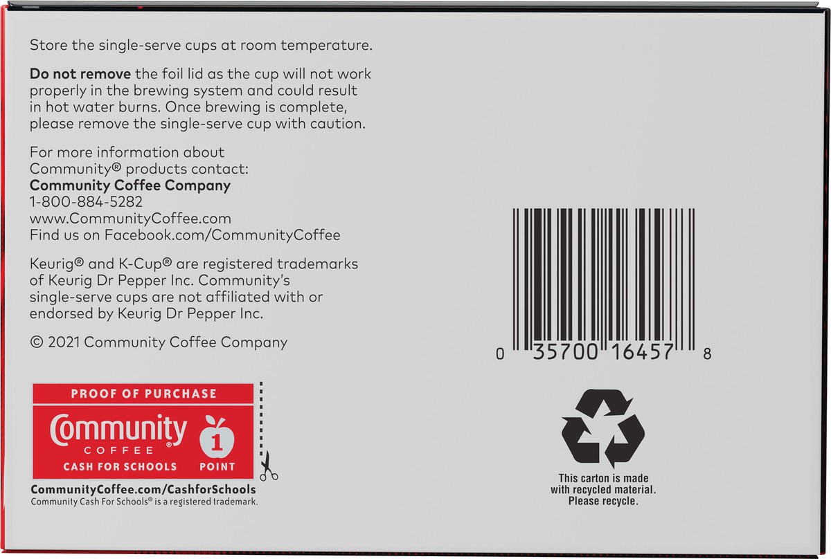 slide 5 of 11, Community Coffee Coffee, Espresso Roast, Dark & Bold, K-Cup Pods, 12 ct