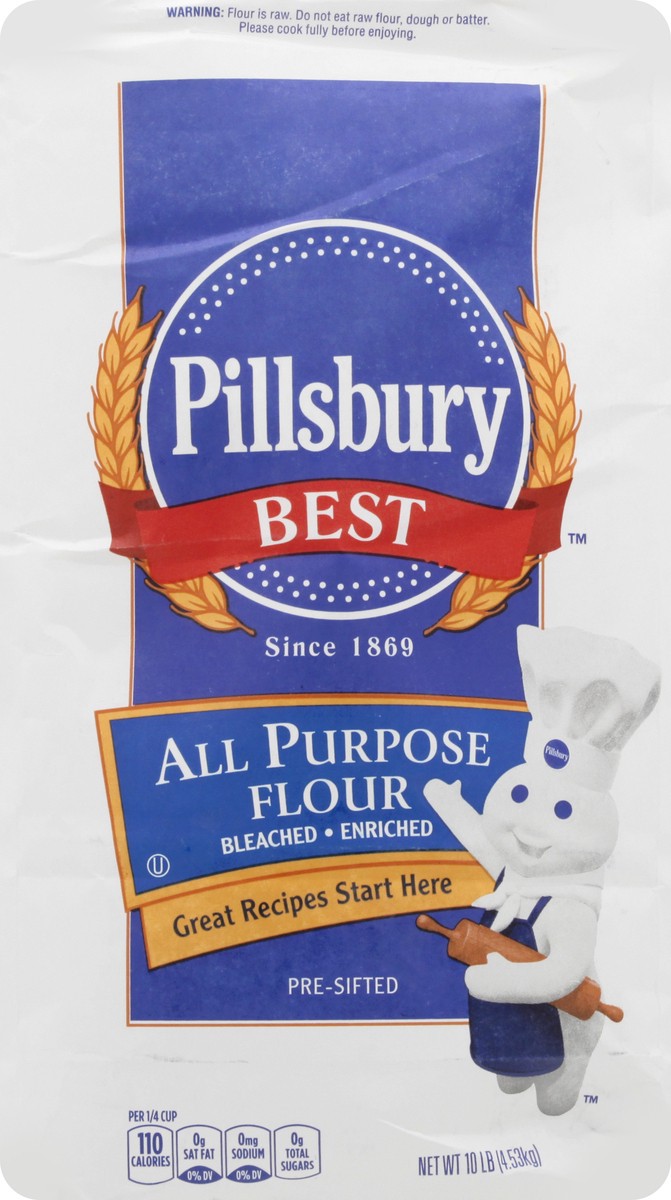 slide 9 of 13, Pillsbury Best Bleached Enriched All Purpose Flour 10 lb, 10 lb