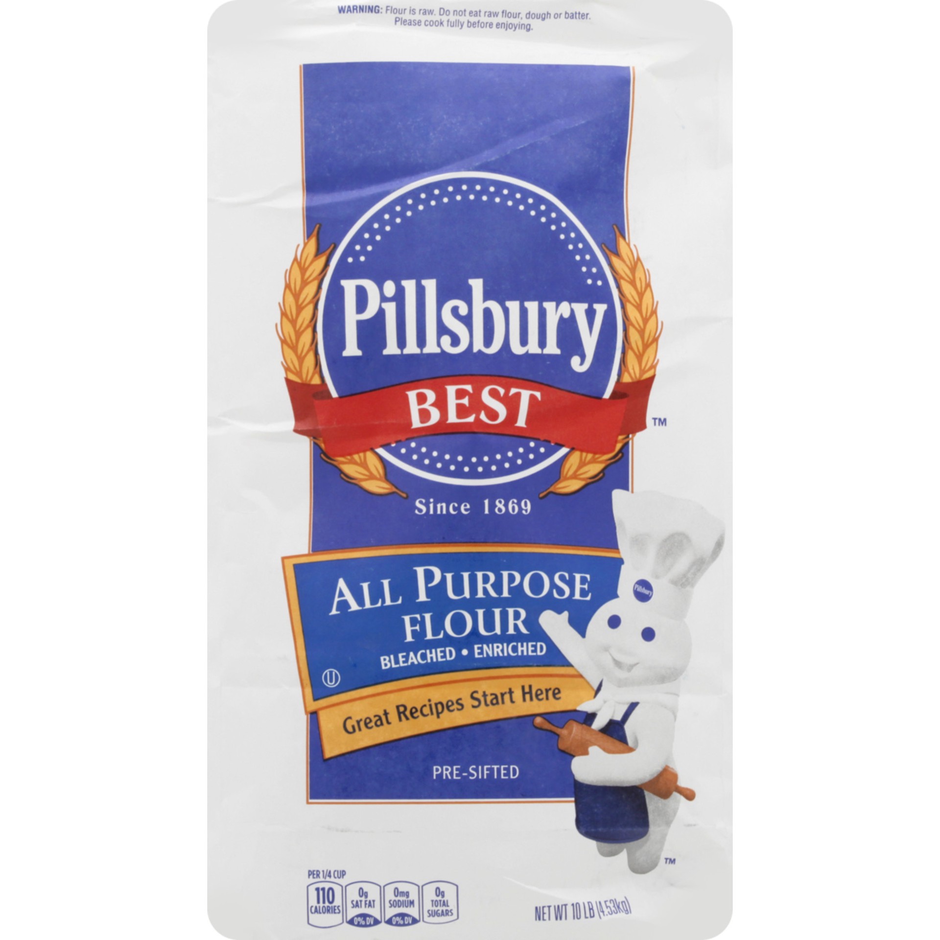 slide 1 of 13, Pillsbury All Purpose Flour, 10 lb Bag, 10 lb