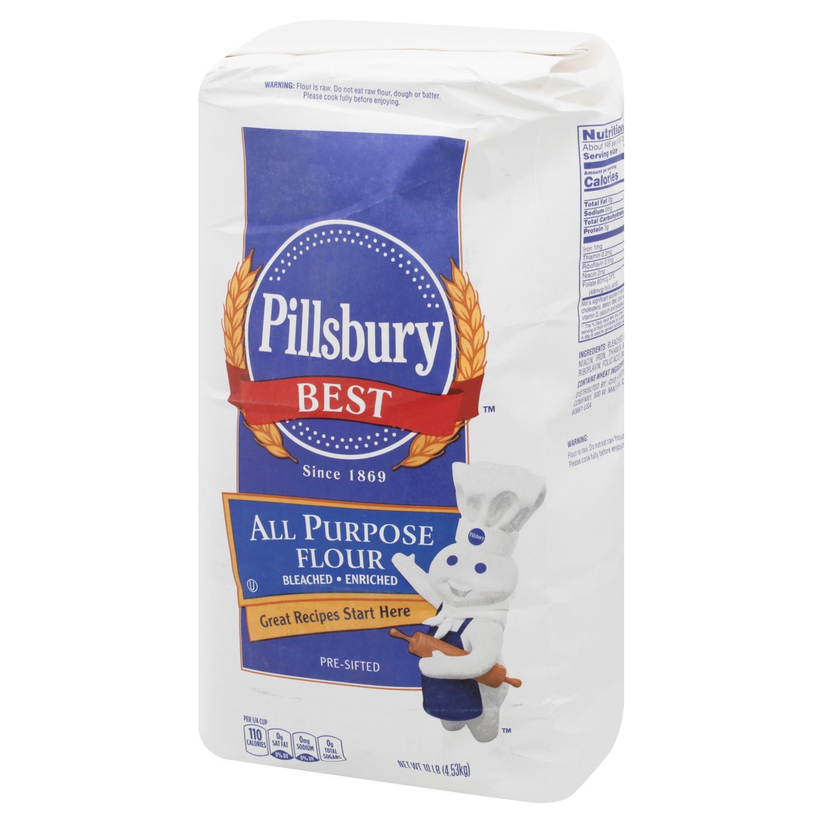 slide 8 of 13, Pillsbury Best Bleached Enriched All Purpose Flour 10 lb, 10 lb