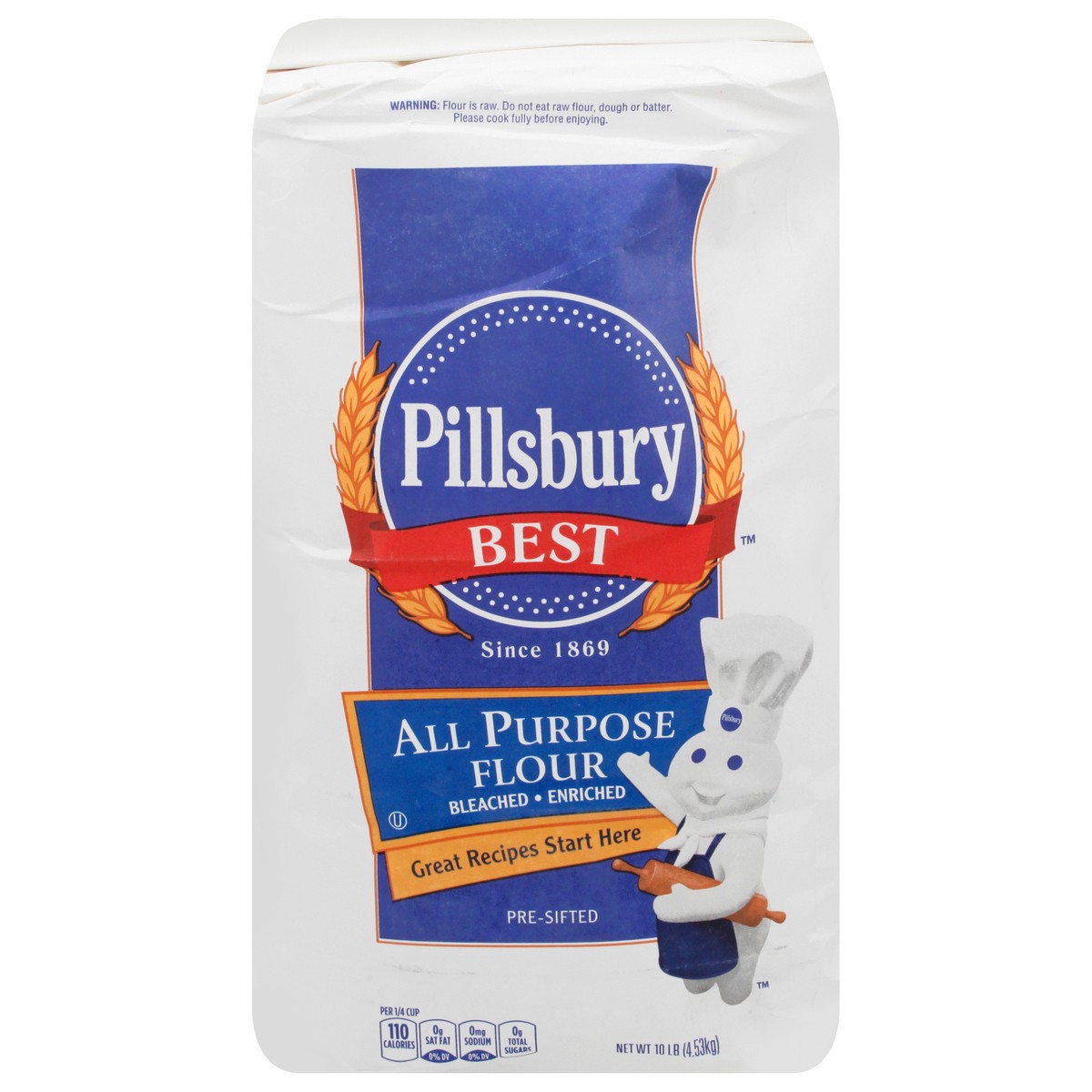 slide 1 of 13, Pillsbury Best Bleached Enriched All Purpose Flour 10 lb, 10 lb